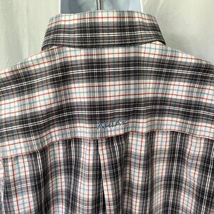 Ariat Pro Series Men's white, gray and red vented short sleeve shirt Large L